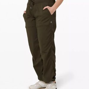 Lululemon green studio pants unlined
